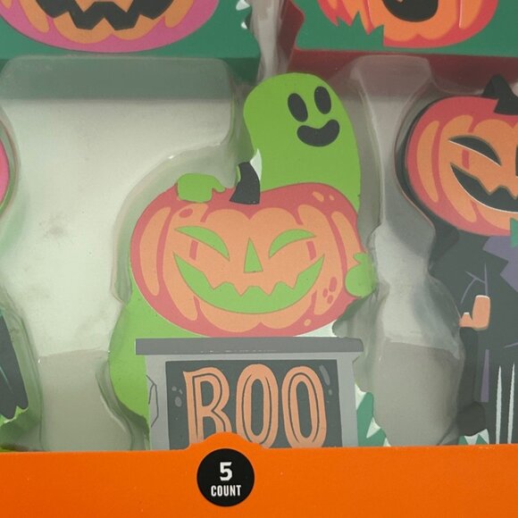 Wood Pumpkins Mini Mantle Halloween Decorative Figurine Set - Hyde & EEK! - Picture 6 of 10